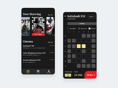 Cinema Movie Booking Apps 1 - Design Exploration