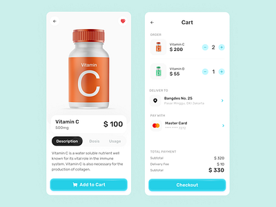 Vitamin Store App 1 - Design Exploration