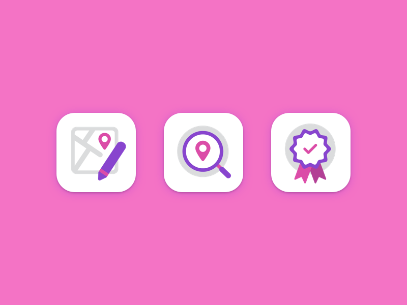 Icon Concept for Atourin's Value Proposition itinerary icon tourism travel trip atourin