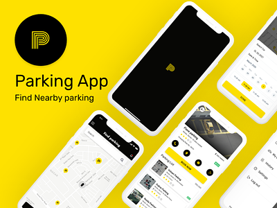 Parking App (Find Nearby Parking) adobexd akashmishra design illustration parkingapp ui uidesign uiux ux ux design