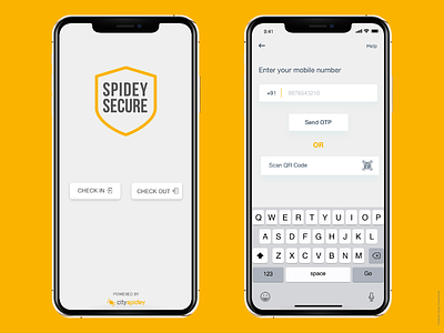SpideySecure app branding design uiux