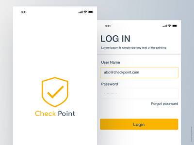 Check point Login page androidapp app branding checkpoint design design app designer login logo managment ui ux visitor