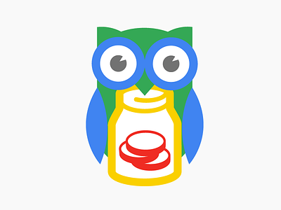 Logo for a financial platform. financial money owl