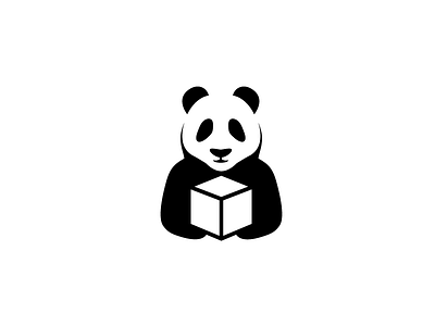 Panda Box logo box gift logo panda subscription