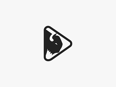 Bison logo bison buffalo bull crest design line logo mark minimal modular symbol video