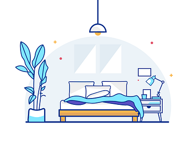 Organized Bedroom artful brand characters chatbots crafty design google ads illustration logo poster ui design vector