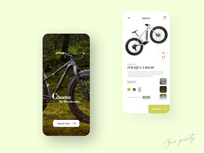 Bicycle Store App UI Design app design bicycle shop ecommerce app online store ui