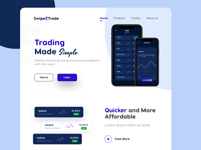 Trading App Website Design