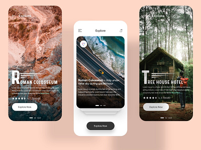 Travel Explore App Ui Design Concept app design travel app ui ux