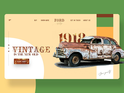 Vintage Cars Web Design Concept car web design ui uiux webdesign