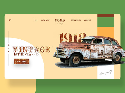 Vintage Cars Web Design Concept