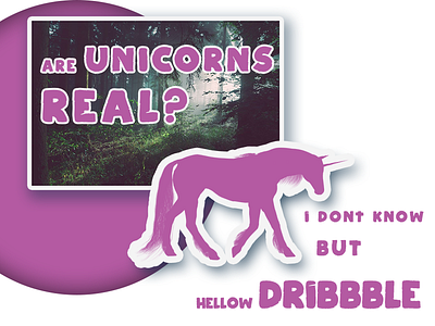 Are Unicorns Real art debut design dribbble fantasy forest hellow photo unicorn