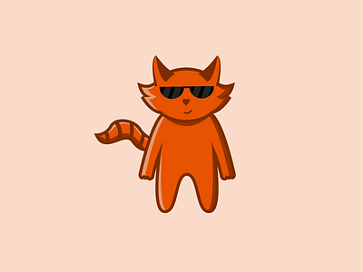 Cool Cat animal art cat cute illutstration logo