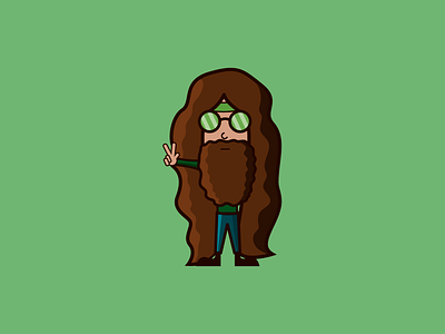 Hippie art character graphic hippie icon illustration illustrator man people vector