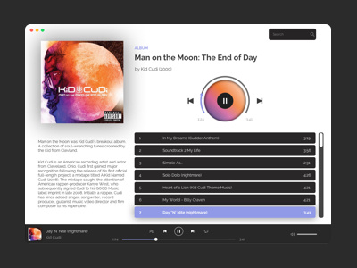 Daily UI #09 v2 daily ui design music player ui