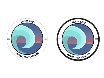 Santa Cruz Public Transport Co. design illustration santa cruz sticker surf