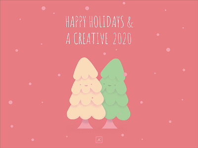 Happy Holidays Illustration character christmas design holidays illustration tree vector