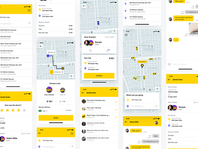 Taxi application software ui ux 应用