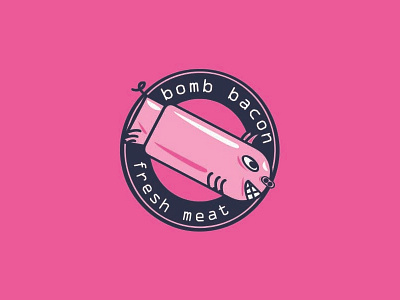 Bomb Bacon logo piggy pork