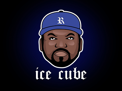 Ice cube hip hop rap vector ice cube