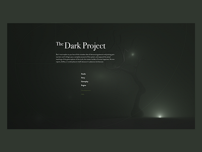 Indie Game DP Landing Page blender blender3d dark design illustration landingpage layout lights mood tree web