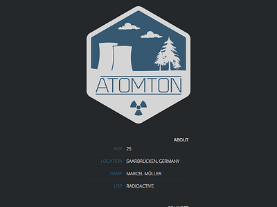 ☢ I AM ATOMTON ☢ atomton blue css3 dark pantone personal redesign silver vcard website
