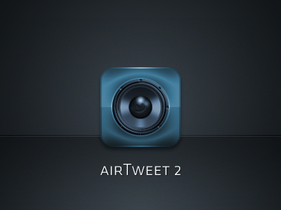 airTweet2 Icon WIP airtweet app design icon music twitter ui wip