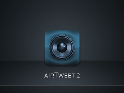 airTweet2 Icon airtweet app design icon music twitter ui wip