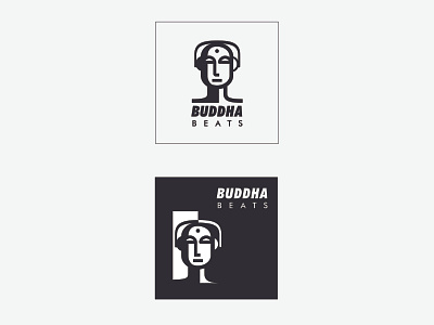 Buddha Beats brand design flat icon logo