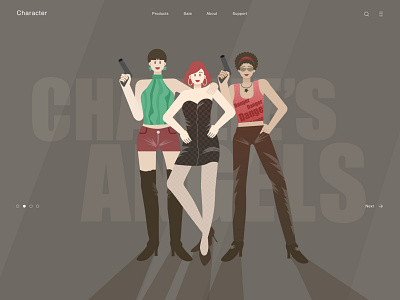 Charlie's Angels charliesangels flat illustration flatdesign illustraion