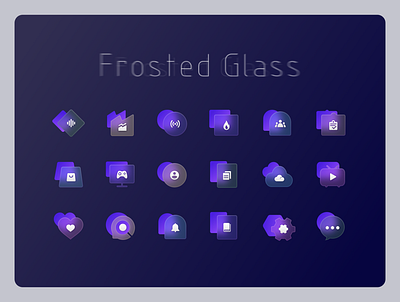 Frosted glass icon icon iconset ui