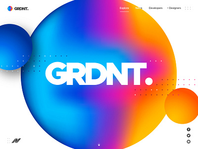 GRDNT. - Landing Page app branding dribbble exploration gradient grdnt identity illustration landing page landing page concept layout design shots site ui design web website