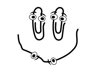 It Looks Like You’re Trying to Smile clippy dubious microsoft smile smiley smiley face word