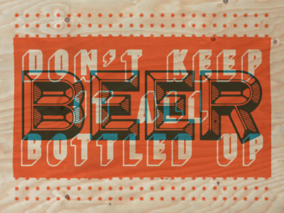 Beer Poster 2 beer poster plywood screenprint