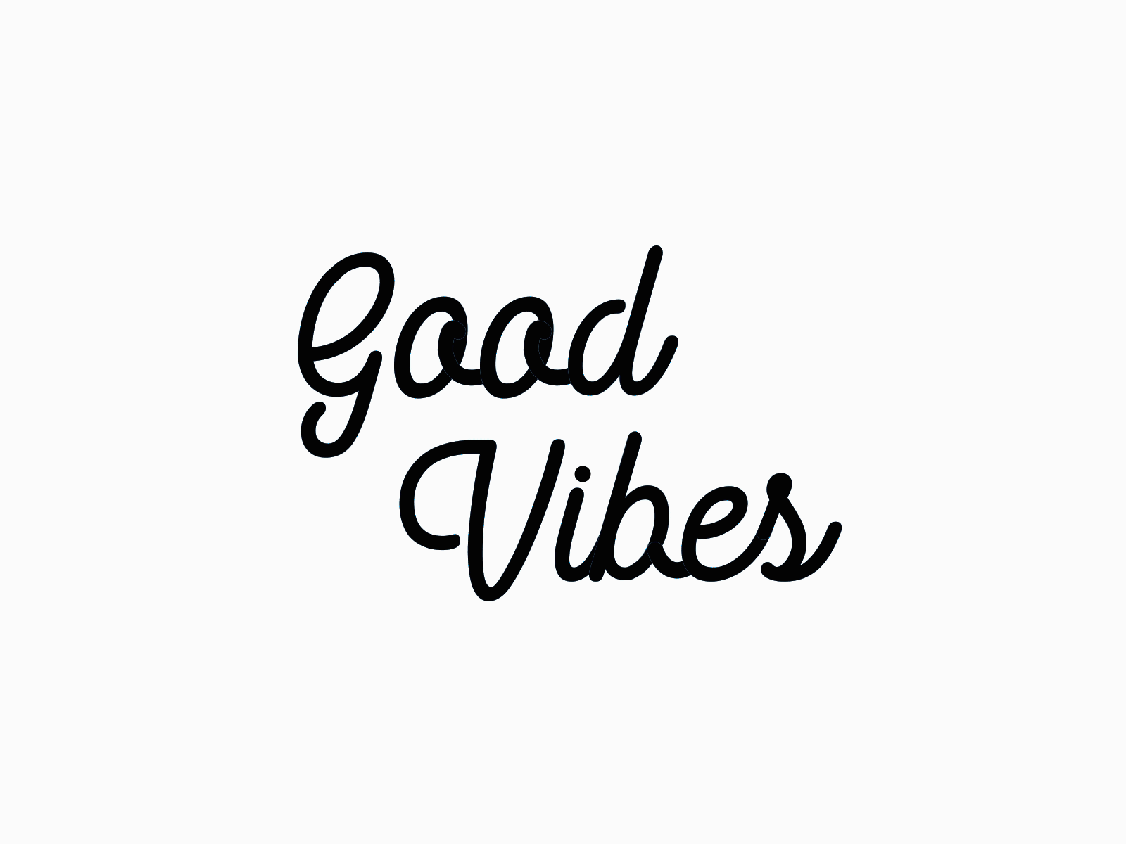 GoodVibes Lettering Animation animation design lettering logo motion motion design motiondesignschool quote