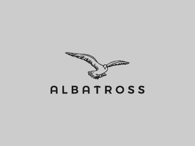 Albartoss logo. albatross bird brandidentity design icon logo logoforsale simple