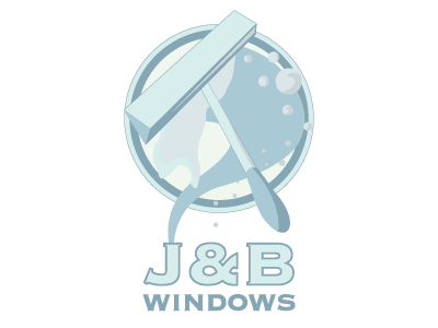 J&B Windows branding identity jb windows local business logo window washing