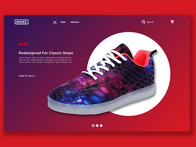 Shoe Landing Page design ui ux