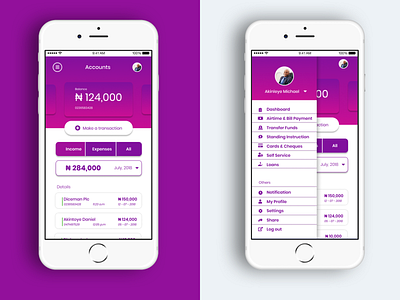 Banking App design ui ux