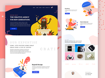 Digital agency landing page