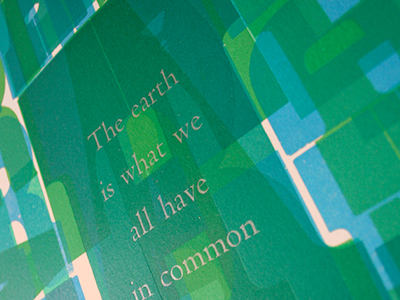 Earth Letterpress Poster