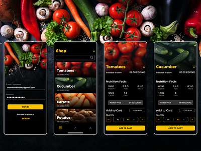 Fruit & Vegetables Store App fruits interaction design mobile app mobile app design mobile ui store ui ui design ui ux uiux ux ux design vegetables