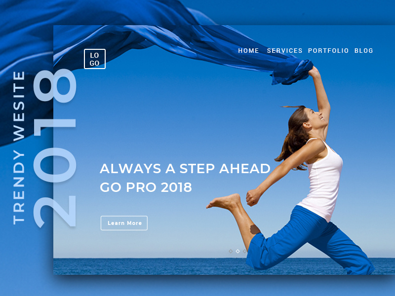 Free Web Design Template - Step Ahead photoshop sketch ui-kit freeuikit freebie free userinterface uidesign ui