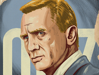 Bond design drawing illustration portrait procreate