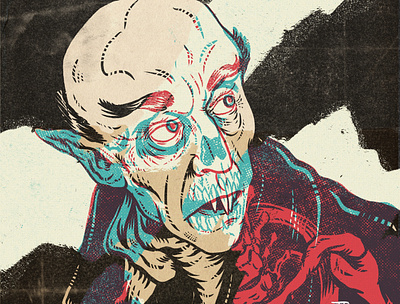 Nosferatu: Count Orlok drawing horror illustration monsters portrait procreate vampire