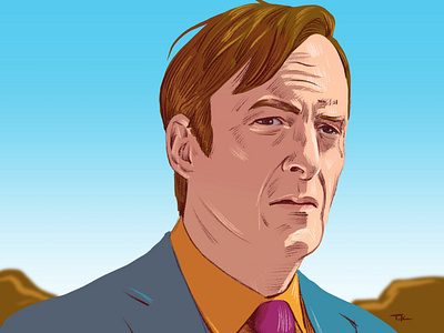 Saul Goodman drawing illustration portrait procreate