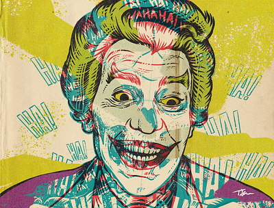 JOKER Cesar Romero batman drawing illustration joker portrait procreate xray
