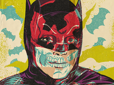 BATMAN batman drawing gig poster illustration portrait procreate