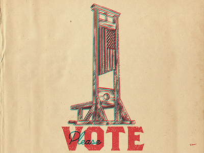 Please Vote design drawing horror illustration procreate vote xray