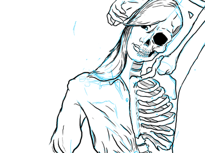 Bone Lady bones drawing illustration